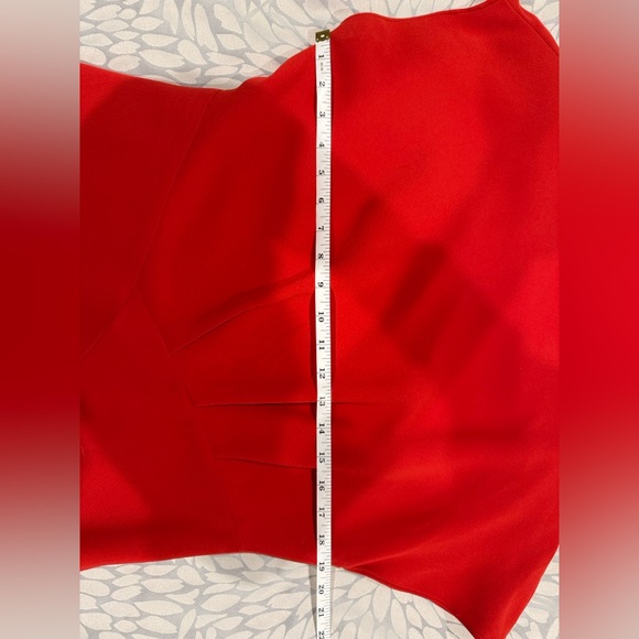 Reiss midi asymmetrical dress in rich  deep orange, size 10 - Picture 9 of 9